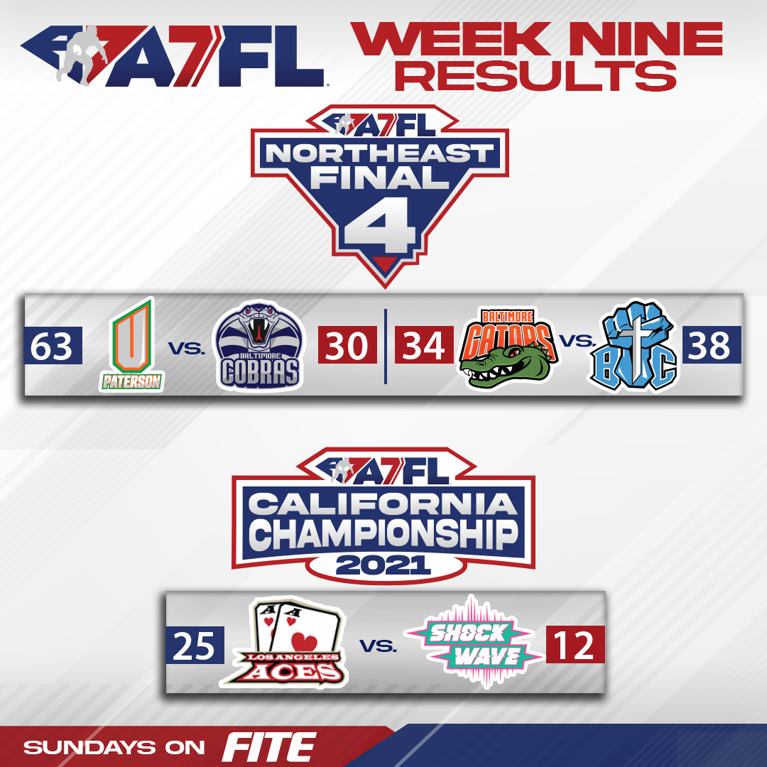 A7FL 2021 Northeast Division Final 4 Scores