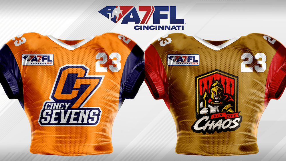 A7FL Football - Cincinnati Chaos and Sevens Uniforms